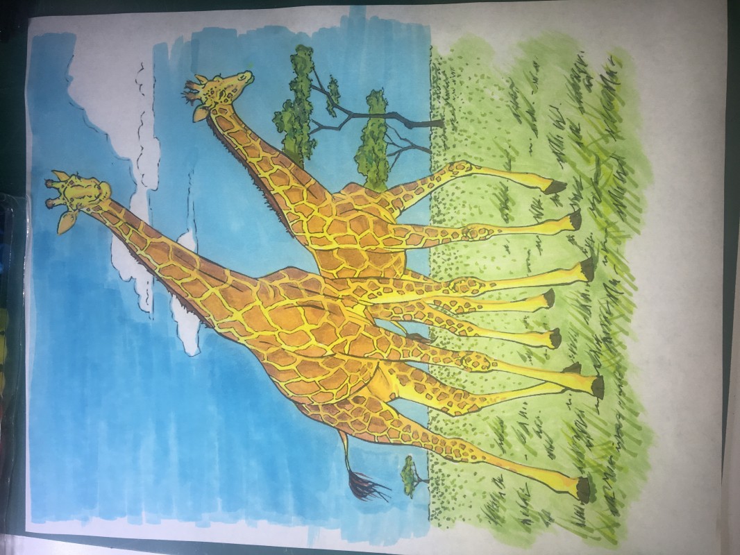 Creation pordaniarg, dibujo para colorear de la galería Jirafas