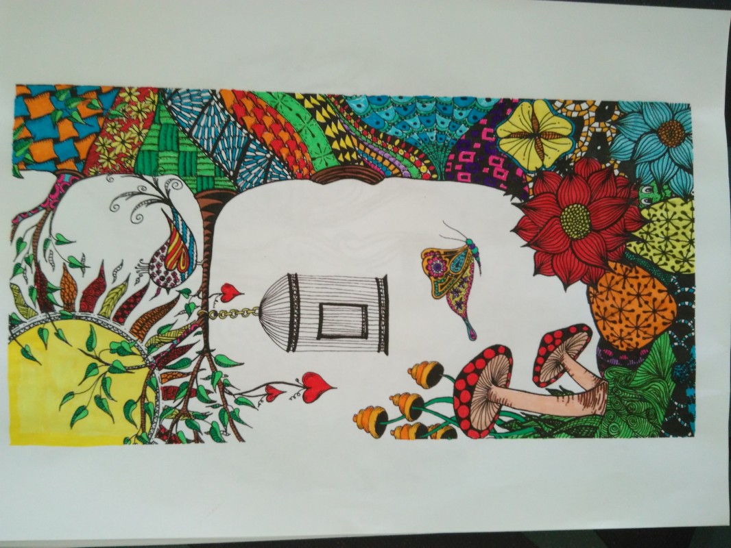 Creation porarmelle, dibujo para colorear de la galería Flores y vegetación