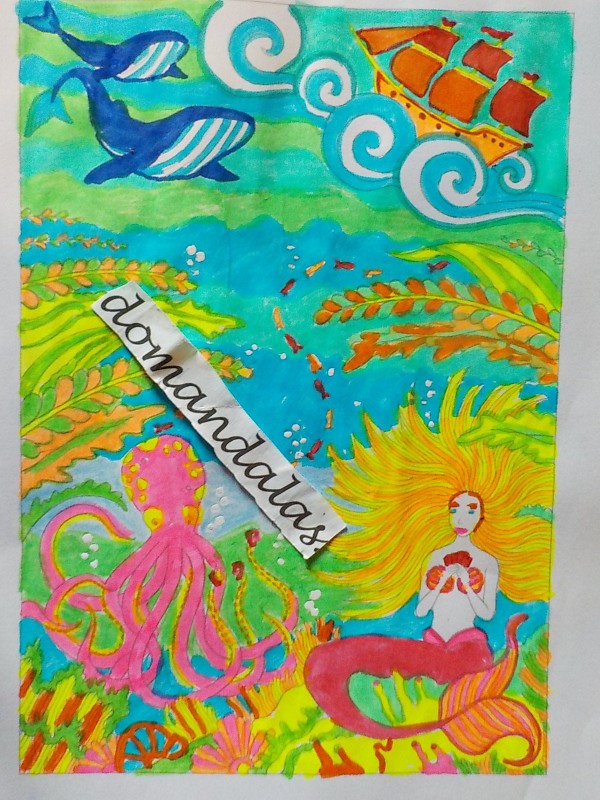 Creation pordomandalas3bis, dibujo para colorear de la galería Mundos acuáticos