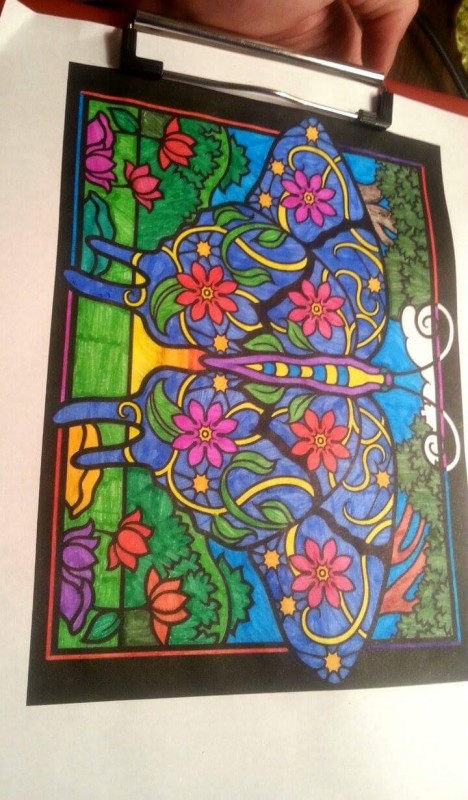 Creation pordjclown, dibujo para colorear de la galería Mariposas e insectos