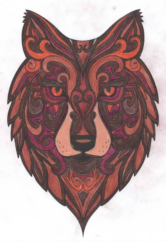 Creation porsweetrose, dibujo para colorear de la galería Lobos