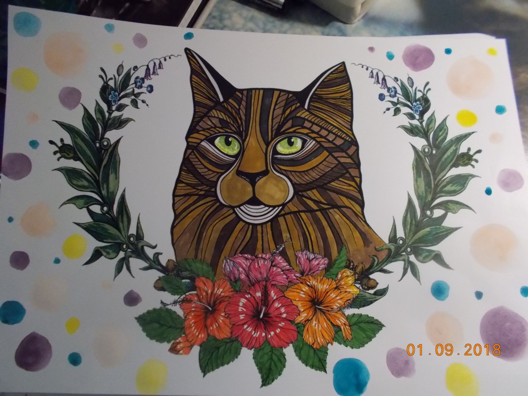 Creation porbrigitte lair, dibujo para colorear de la galería Gatos Creation porbrigitte lair, dibujo para colorear de la galería Gatos