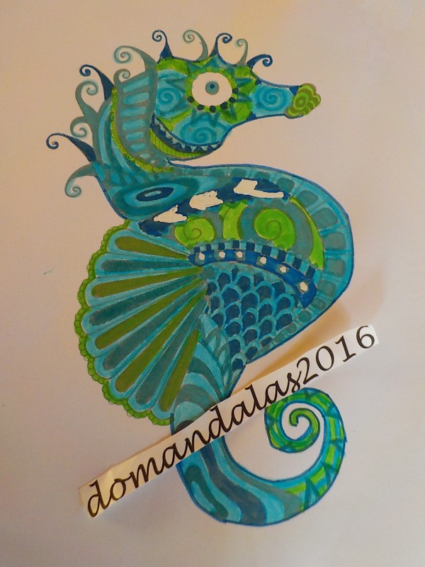 Creation pordomandalas, dibujo para colorear de la galería Mundos acuáticos