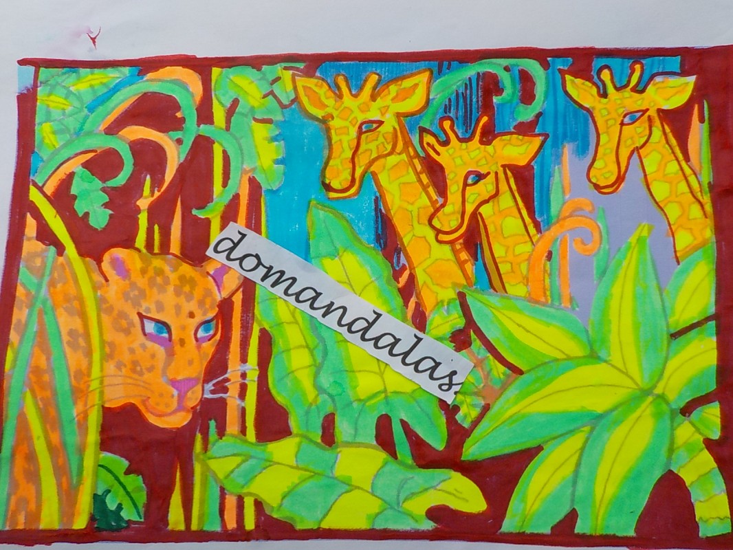 Creation pordomandalas3bis, dibujo para colorear de la galería Jirafas