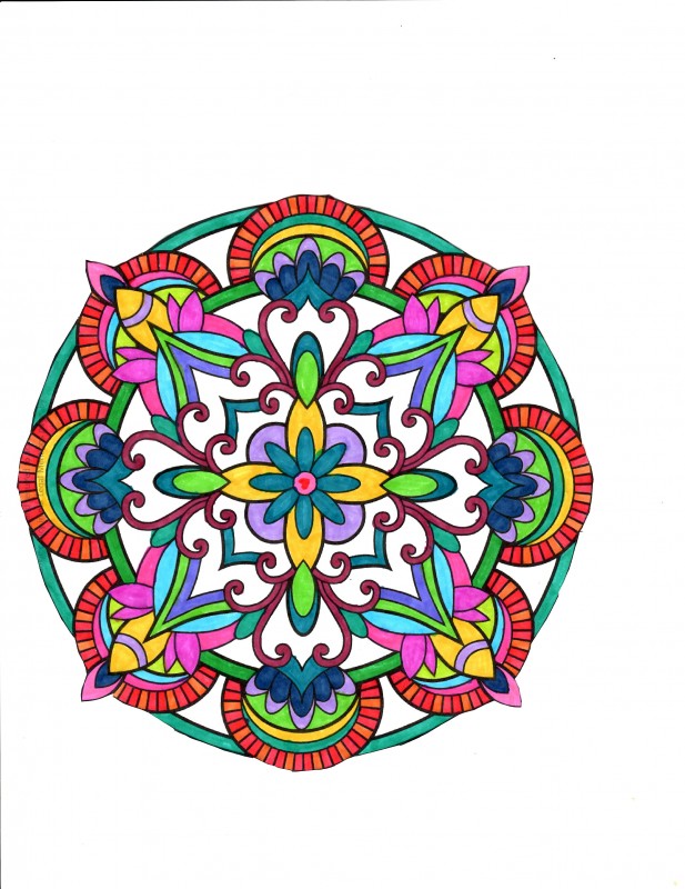 Creation porbaby girl, dibujo para colorear de la galería Mandalas