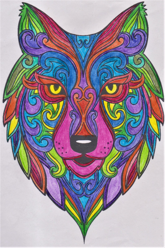 Creation poramaelphoenix, dibujo para colorear de la galería Lobos