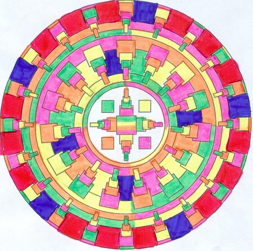 Creation pordomandalas3bis, dibujo para colorear de la galería Mandalas