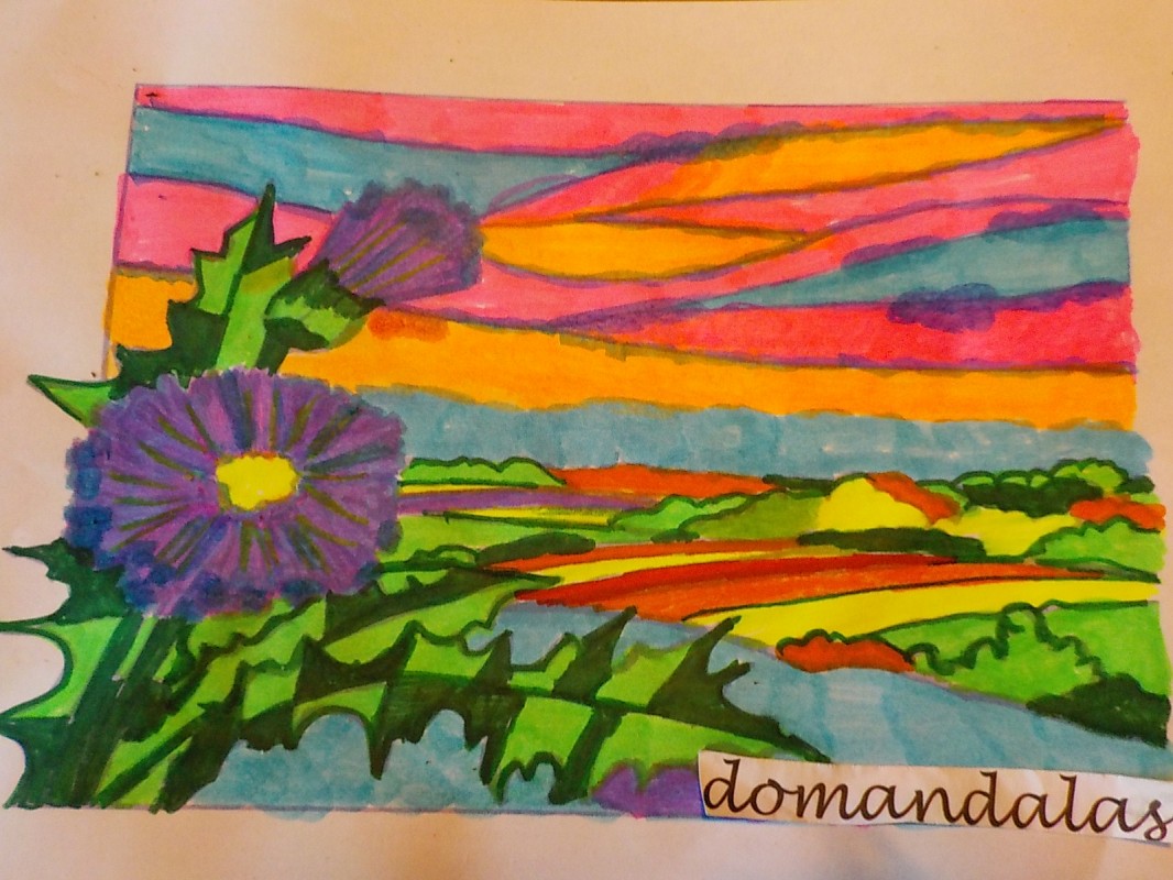 Creation pordomandalas3bis, dibujo para colorear de la galería Paisajes