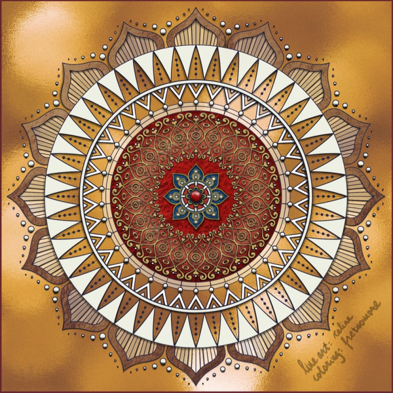 Creation porfretnomore, dibujo para colorear de la galería Mandalas