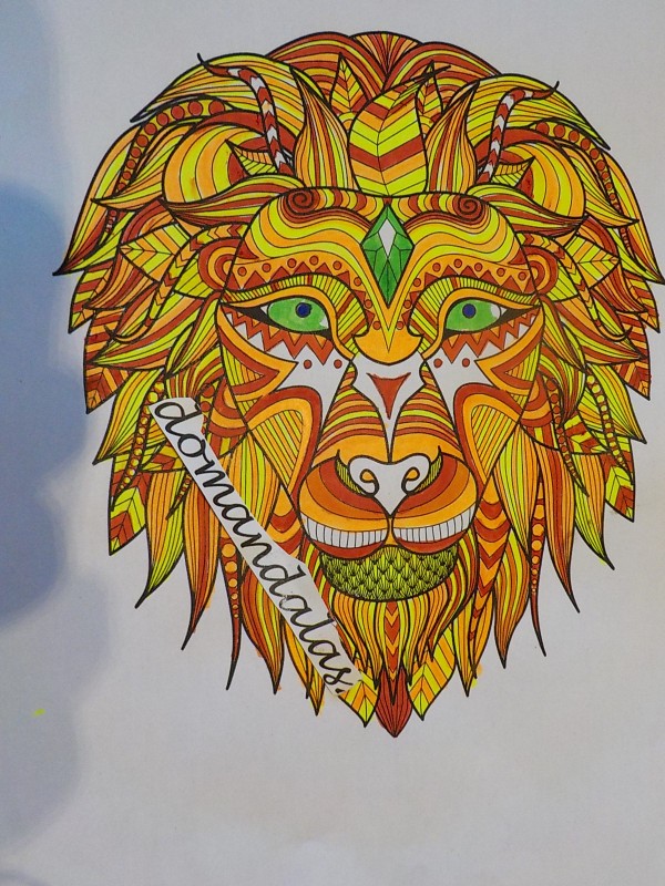 Creation pordomandalas3bis, dibujo para colorear de la galería Leones