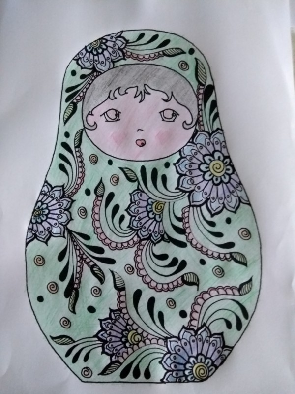 Creation porely, dibujo para colorear de la galería Muñecas Rusas