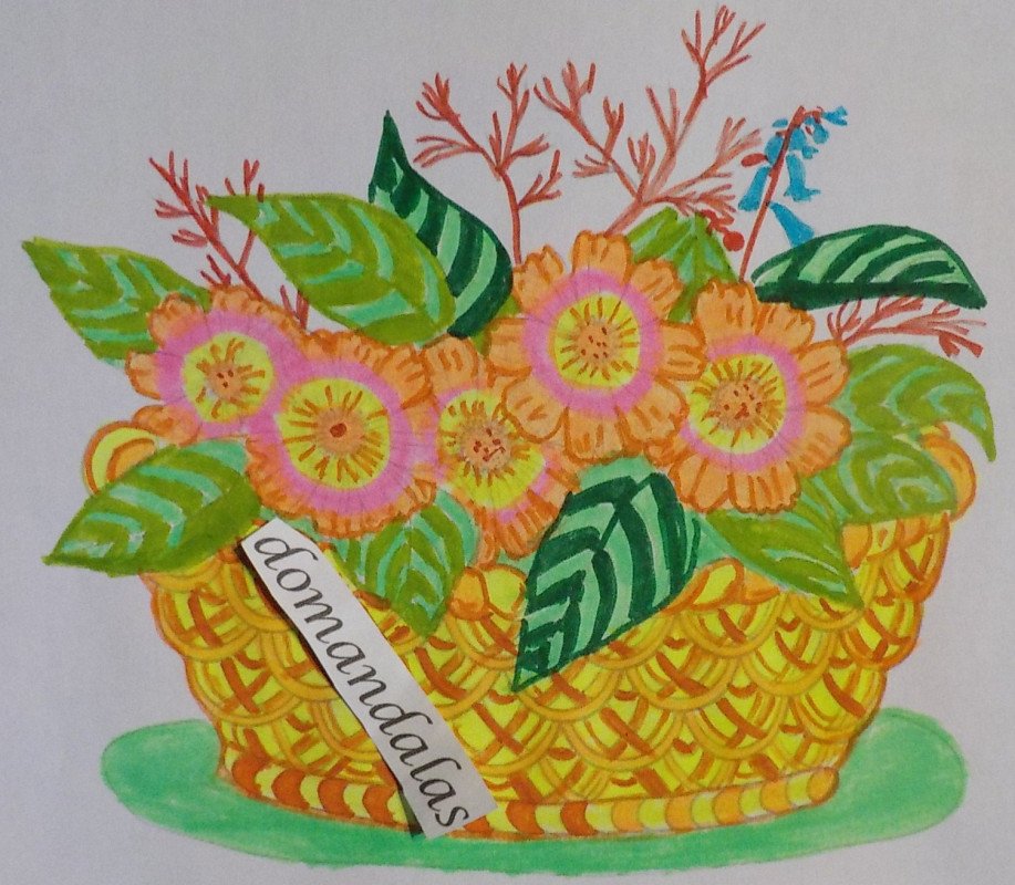 Creation pordomandalas4bis, dibujo para colorear de la galería Flores y vegetación