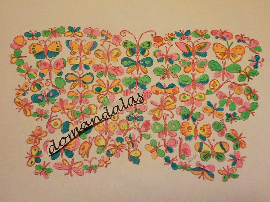 Creation pordomandalas3bis, dibujo para colorear de la galería Mariposas e insectos