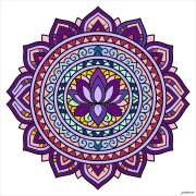 Creation by Anonymous from Diseño de mandala con flor central