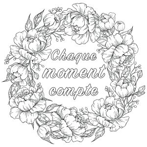 Coloriages Citations inspirantes et Phrases Zen (EN FRANÇAIS)