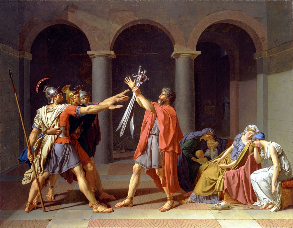Le serment des Horaces, par Jacques-Louis David