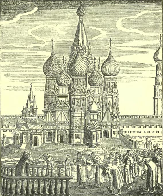 Gravure représentant la cathédrale au xvie siècle