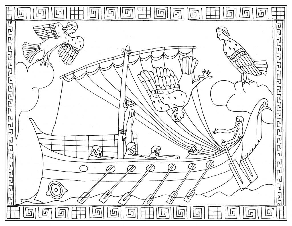 Notre Nouveau Coloriage Sur L Odyssee D Homere Coloriages Difficiles Pour Adultes