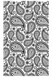 Coloriage d'Orient et 1001 Nuits à imprimer pour adultes : Paisley