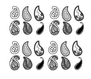 Les motifs Paisley (ou cachemire) sont des motifs iraniens traditionnels. Leur élégance et leur raffinement se prête bien au dessin et au coloriage, la preuve avec cette image (Coloriage d'Orient et 1001 Nuits)