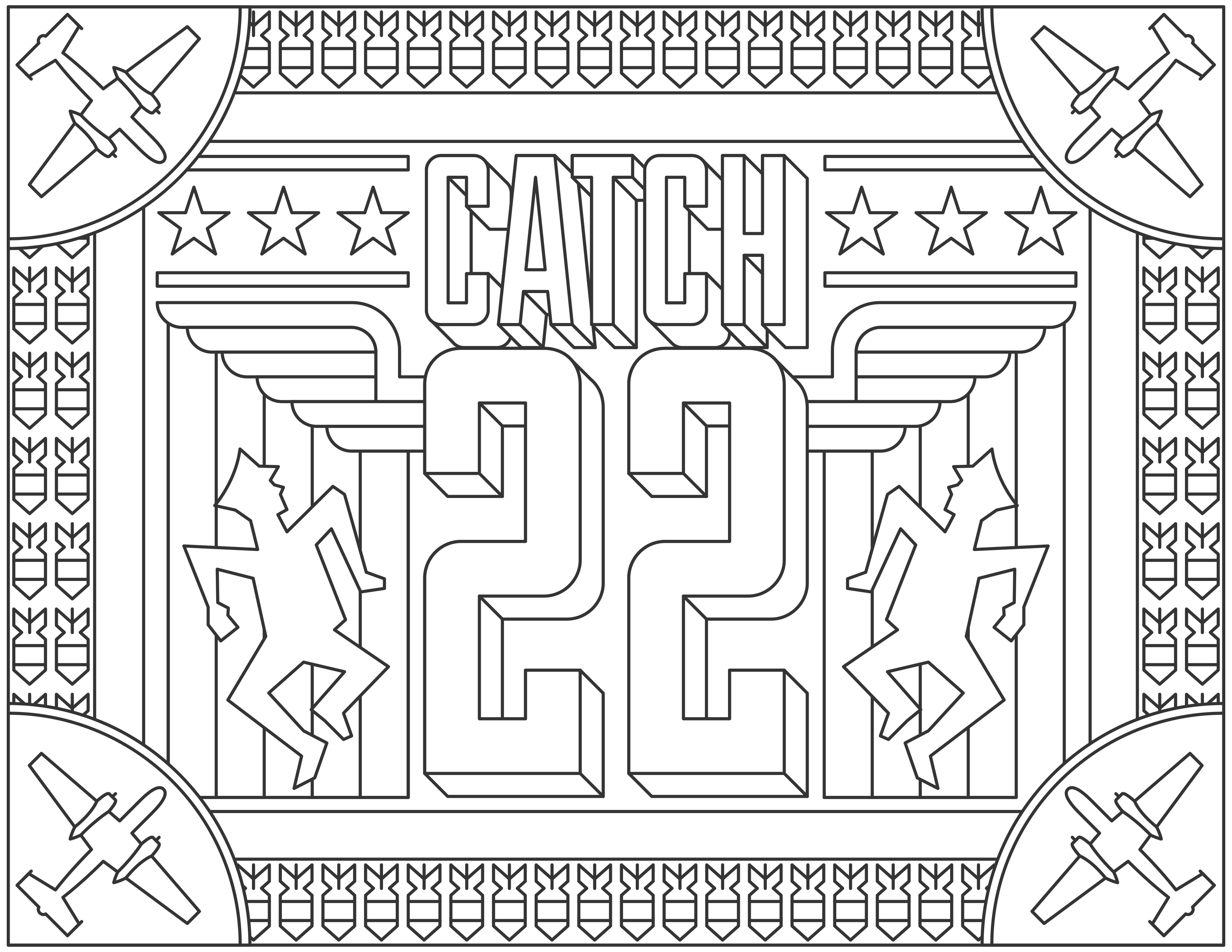 Coloriage inspiré du film 'Catch 22'