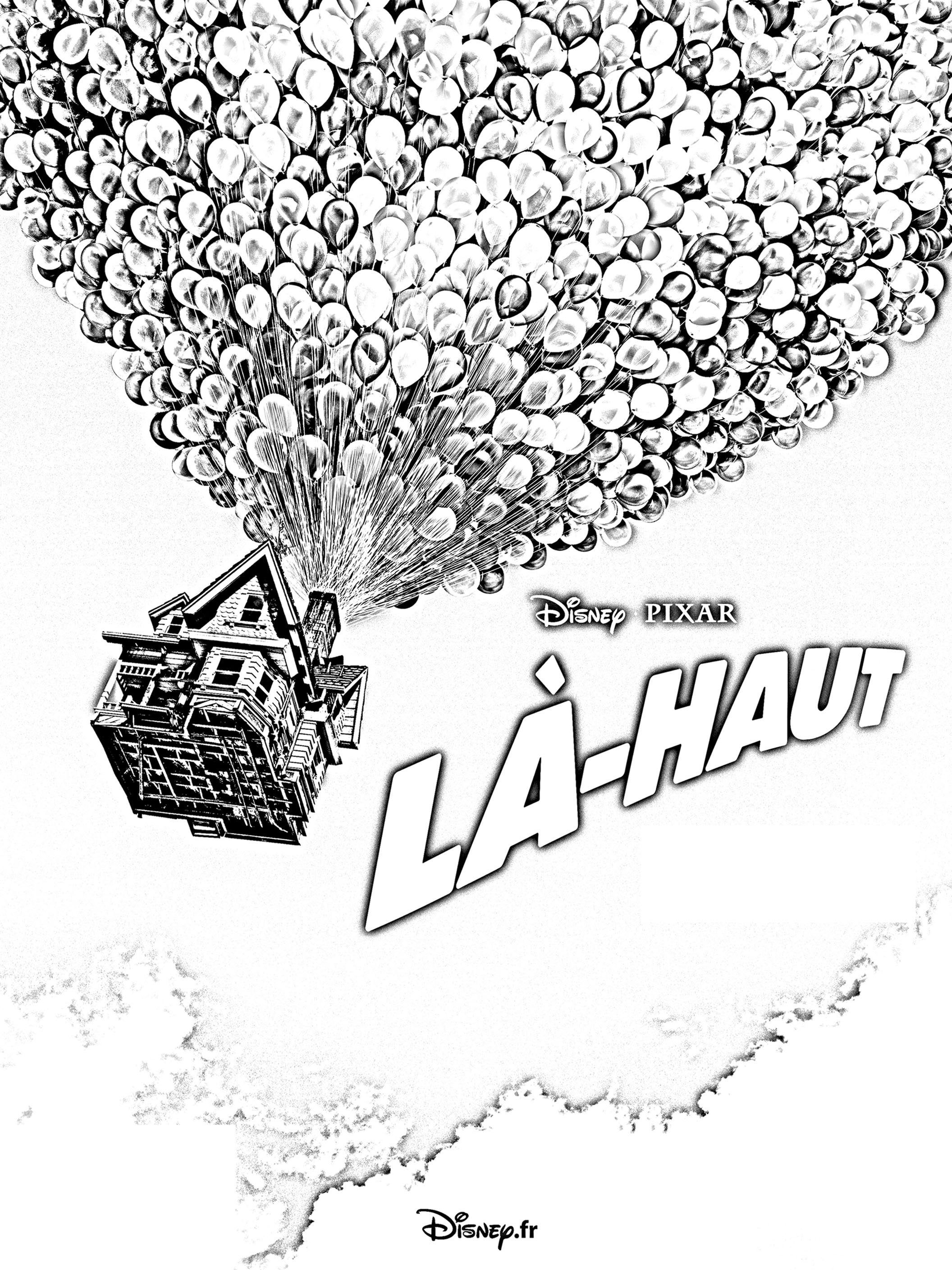 Coloriage affiche film Là-haut de Disney / Pixar