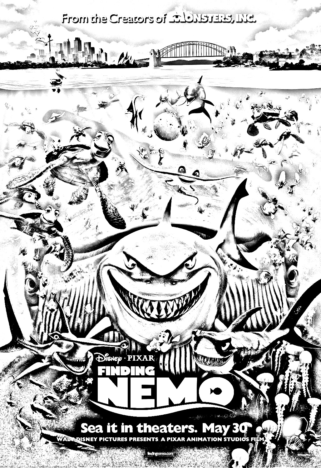 Coloriage film Le monde de Nemo de Disney / Pixar