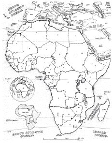 Coloriage afrique carte