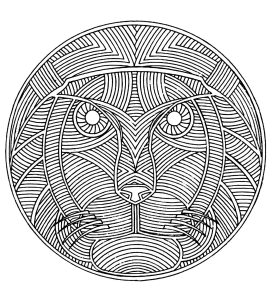 Coloriage de à imprimer pour adultes : Afrique-mandala