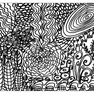Création originale intitulée "Autre chose" (Coloriage de Domandalas)