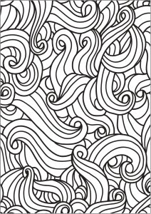 Coloriage Anti-stress à imprimer pour adultes : Chevelure