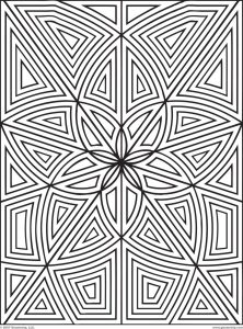 Coloriage labyrinthe fleurs zen