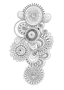 Coloriage zen antistress motif abstrait inspiration florale 10 par juliasnegireva