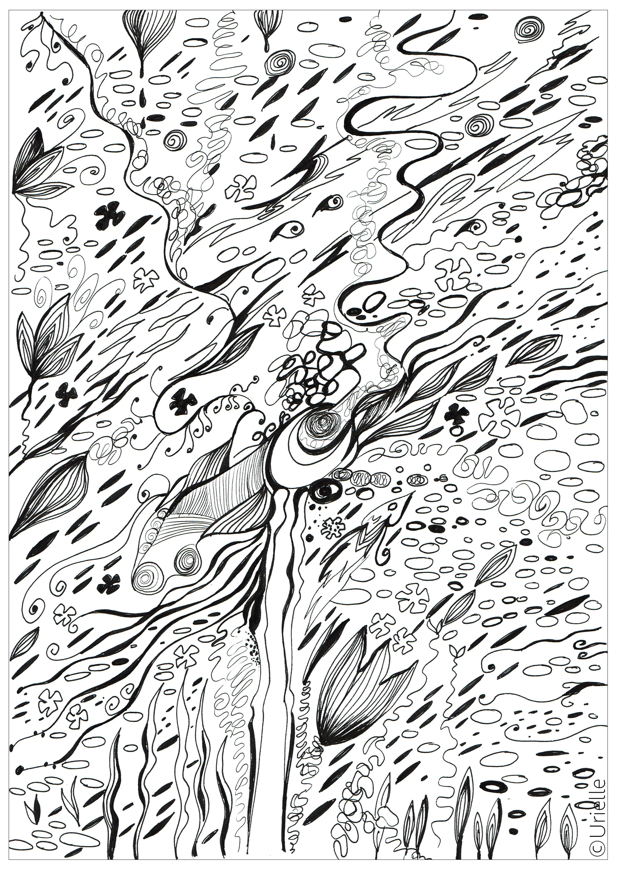 Urielle flux (Coloriage Anti-stress à imprimer pour adultes)