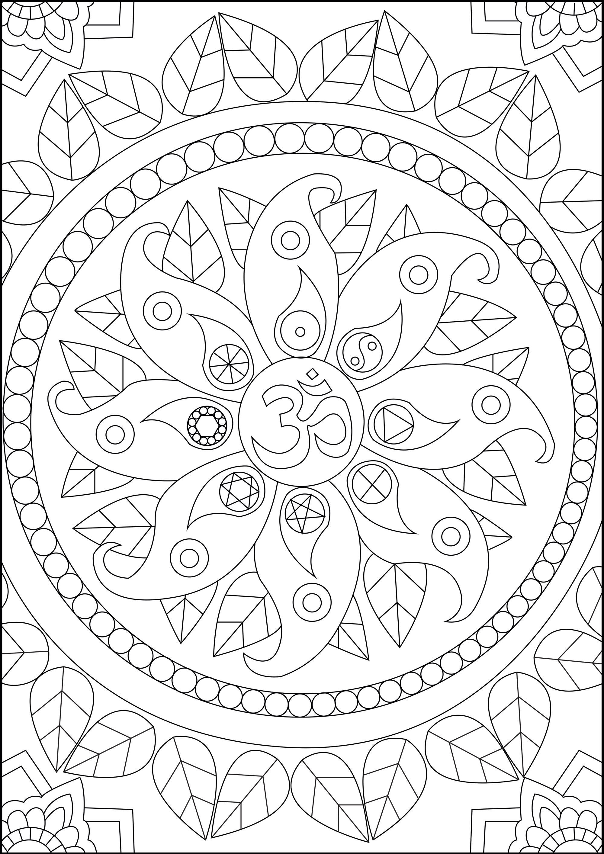 Symboles de la Paix (Coloriage Anti-stress) Symboles de la Paix (Coloriage Anti-stress à imprimer pour adultes)