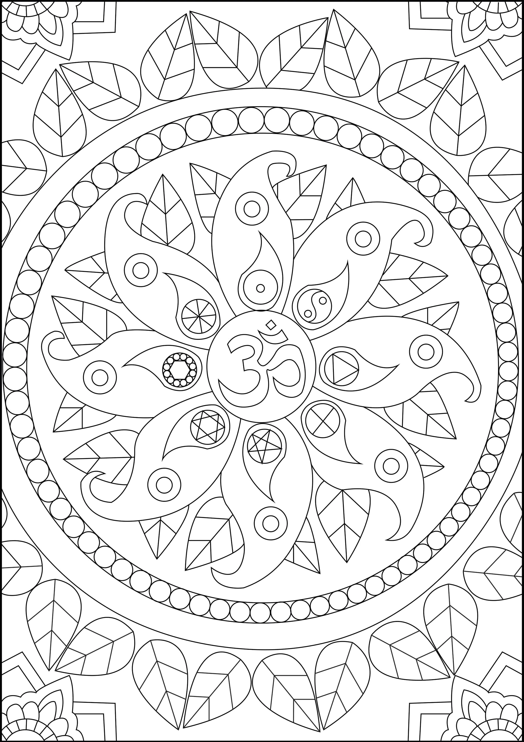 Symboles de la Paix (Coloriage Anti-stress à imprimer pour adultes)