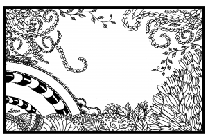 Coloriage adulte leen margot jungle