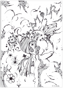 Amour (Coloriage d'Urielle)