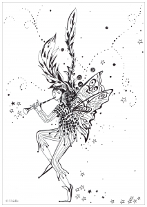 Annonce de l'hiver (Coloriage d'Urielle)