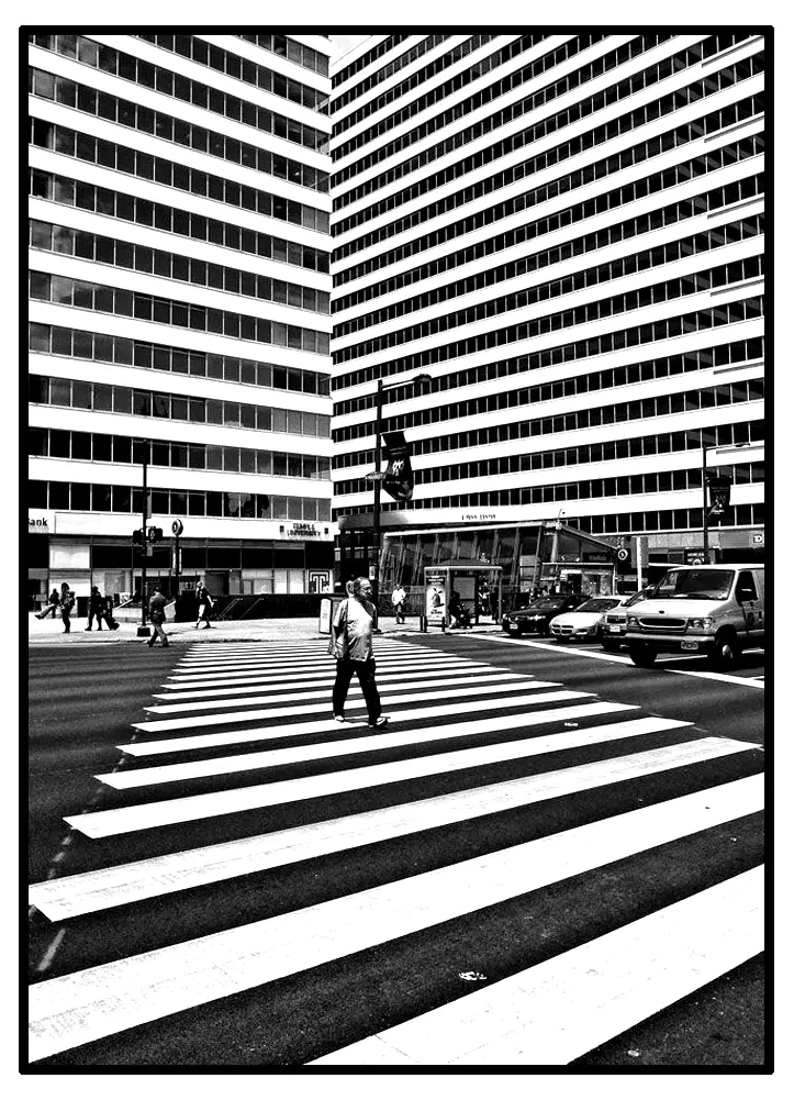 Architecture buildings passage pieton (Coloriage de Pays, villes et architecture à imprimer pour adultes)