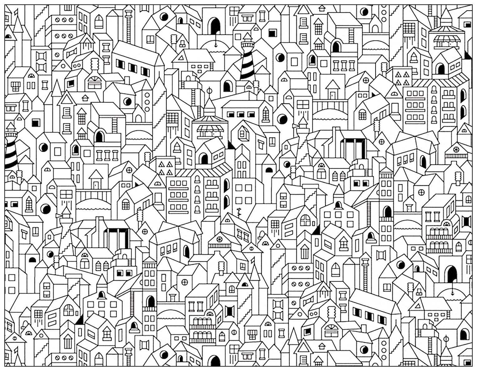 Doodle Bâtiments d'une ville