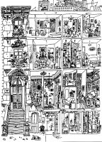 Coloriage adulte architecture 14