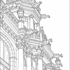 Coloriages d'Architecture à imprimer pour adultes