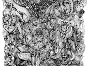 Coloriages d'Art brut à imprimer pour adultes