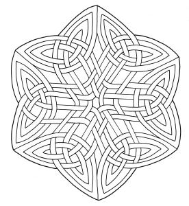 Coloriage d'Art Celtique à imprimer pour adultes : Art-celtique-44