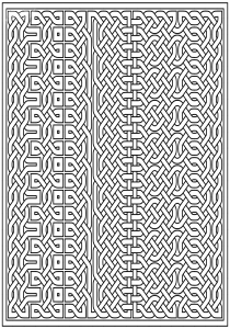 Coloriage d'Art Celtique à imprimer pour adultes : Entrelacs infinis