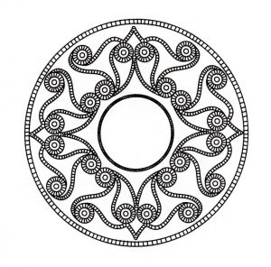Coloriage de à imprimer pour adultes : Dessin inspiré par l'Art celtique