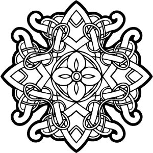 Dessin symétrique inspiré par l'Art celtique