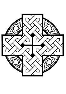 Coloriage d'Art Celtique à imprimer pour adultes : Noeud celtique