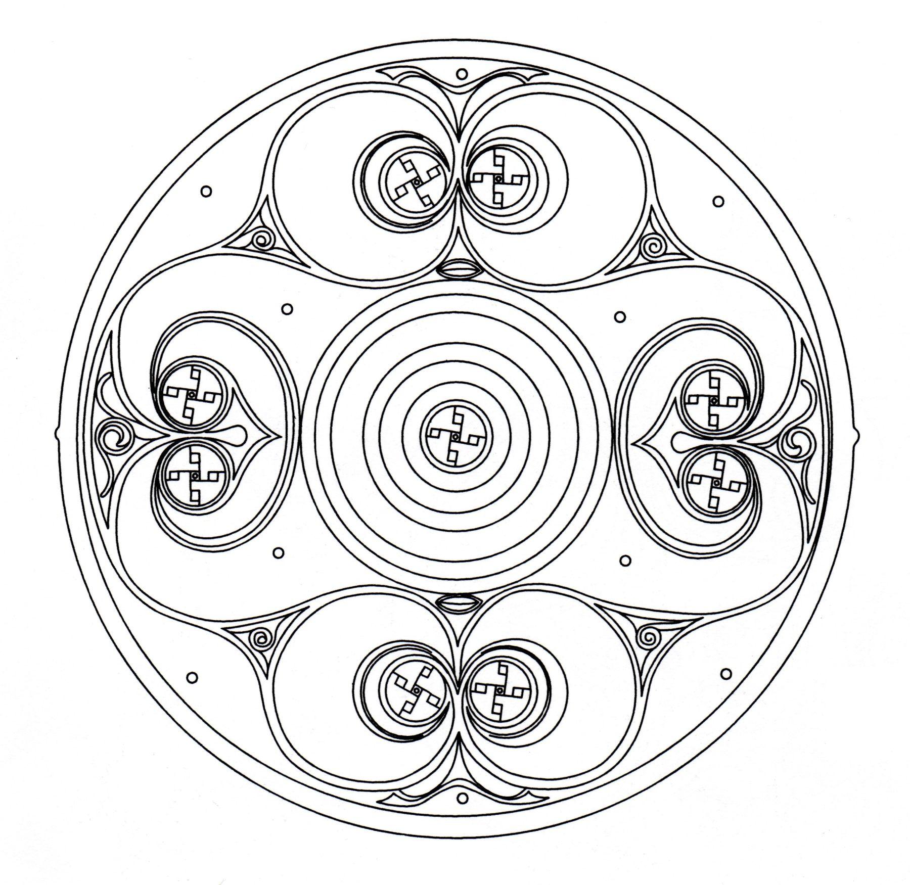 Art celtique : éléments entrelacés formant un Mandala